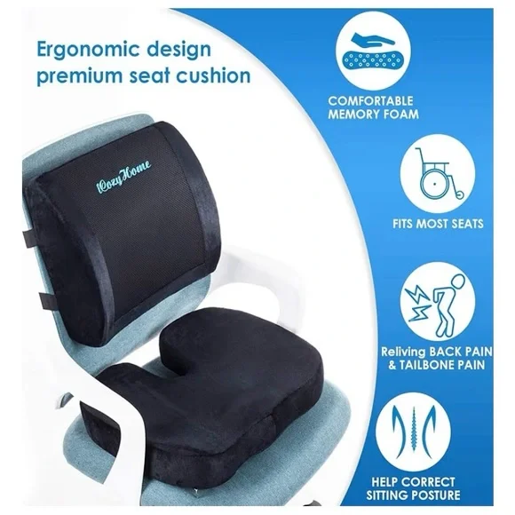 Coccyx Lumbar and Seat Cushion Set - Picture 4 of 12